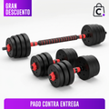 Kit de Mancuernas Ajustables 3 en 1 con Barra Conectora